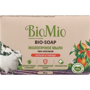 Тверде мило BioMio Bio-Soap Экологическое туалетное. Апельсин, лаванда и мята 90 г (4603014012203)