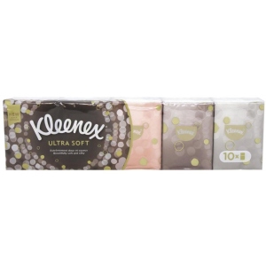 Серветки гігієнічні сухі Kleenex Ultrasoft міні 10х15 шт. (5029053563909)