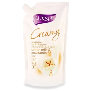 Рідке мило для рук Luksja Creamy Cotton Milk & Provitamin B5 Refill 400 мл (5900998004118) фірмовий сайт