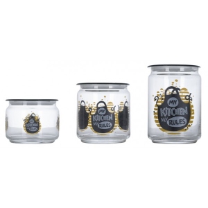 Ємність для сипучих Luminarc Club Kitchen Rules 3 шт. (P8457)