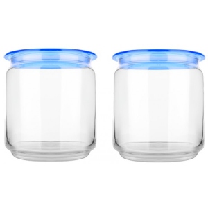 Набір ємностей для сипучих Luminarc Plano Blue 2х0.75 л (Q8237)