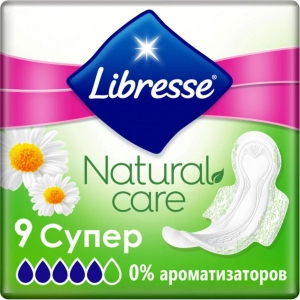 Прокладки гігієнічні Libresse Natural Care Ultra Super 9шт