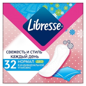 Прокладки щоденні Libresse Daily Fresh Normal Deo 32 шт. (7322540867794) купити в Україні