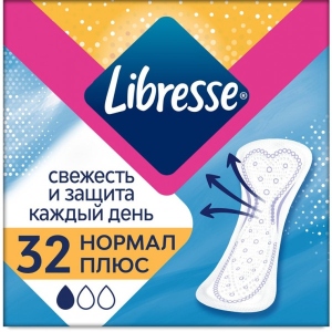 Прокладки щоденні Libresse Dailyfresh Normal Plus 32 шт. (7322540757163)
