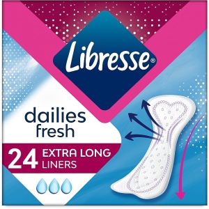 Прокладки щоденні Libresse Dailies Fresh Extra Long Удлиненные 24 шт. (7322540062656) Київ