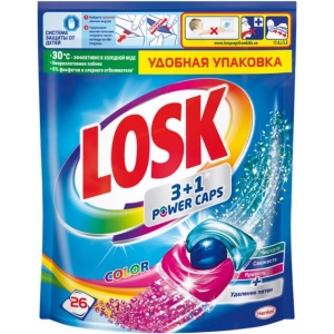 Капсули для прання Losk тріо-капсули Color 26шт