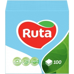 Серветки паперові Ruta 24х24 см 100 шт. Голубые (4820023740617)