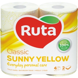 Туалетний папір Ruta Classic 4 рулона Желтая (4820023748835)