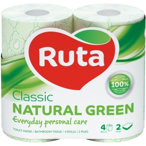 Туалетний папір Ruta Classic 4 рулона Зеленая (4820023748842)