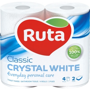 Туалетний папір Ruta Classic 2 слоя 4 рулона Белая (4820023740044)