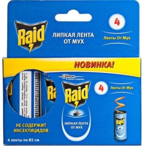 Липка стрічка Raid для мух 4шт