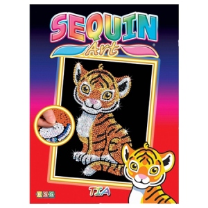 Набір для творчості з паєток Sequin Art Тигр Тіа Red (SA1413)
