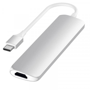 Хаб USB Satechi Type-C Slim Multi-Port Adapter 4K Silver (ST-CMAS) Київ