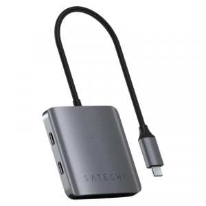 Хаб USB Satechi Aluminum Type-C 4-Port Hub Space Gray (ST-UC4PHM) купити