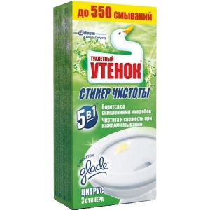 Туалетний блок SC Johnson Туалетне Каченя стікер Цитрус 3 шт. (4620000430070)