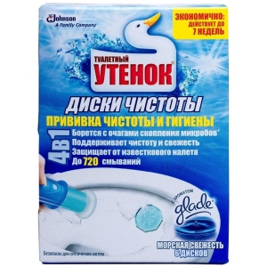 Туалетний блок SC Johnson Туалетне Каченя Диски Johnson Морська свіжість (4823002004298)