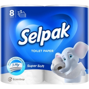 Туалетний папір SELPAK 8 рулонов Белая (8690530204515) Київ