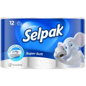 Туалетний папір SELPAK Soft 12 рулонов белая (8690530204508) в Києві