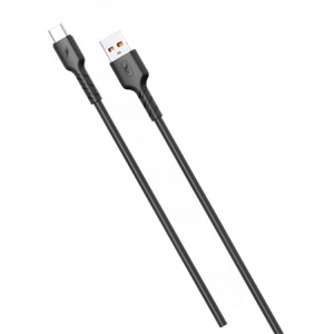 Кабель синхронізації даних SkyDolphin S07T TPE High Elastic Line USB-USB Type-C 1m White (USB-000595)