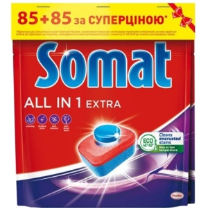 Таблетка для посудомийної машини Somat All in 1 Extra Duo 85+85 шт