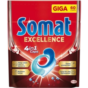 Таблетка для посудомийної машини Somat Exellence 60 шт