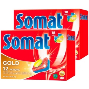 Таблетка для посудомийної машини Somat Gold Duo 18 + 18