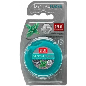 Зубна нитка Splat DentalFloss Мятная тонкая с волокнами серебра (4603014001795)