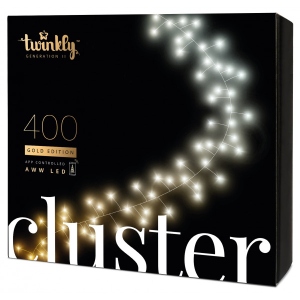 Гірлянда лінійна Twinkly Smart LED Cluster AWW, 400, BT + WiFi, Gen II, IP44, чорний (TWC400GOP-BEU)