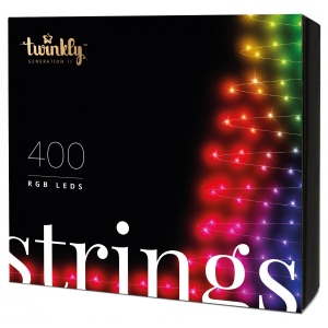 Гірлянда лінійна Twinkly Smart LED Strings RGB 400, BT + WiFi, Gen II, IP44, чорний (TWS400STP-BEU)