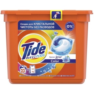 Капсули для прання Tide Все-в-1 Touch of Lenor Color 23 шт