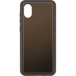 Чохол для смартфона Samsung Soft Clear Cover Samsung A03 Core Black (EF-QA032TBEGRU)
