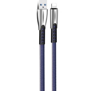 Кабель синхронізації даних Colorway USB 2.0 AM to Lightning 1.0m Zinc Alloy Blue (CW-CBUL010-BL)