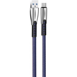 Кабель синхронізації даних Colorway USB 2.0 AM to Type-C 1.0m Zinc Alloy Blue (CW-CBUC012-BL)