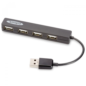 Хаб USB Digitus EDNET USB 2.0 4 порта Black (85040)