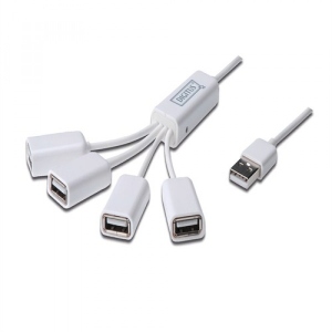 Хаб USB Digitus USB 2.0 4 порта ''Паук'' White (DA-70216) в Україні