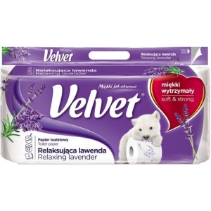 Туалетний папір Velvet Лаванда 3 слоя 8 рулонов 150 отрывов (5901478005557)