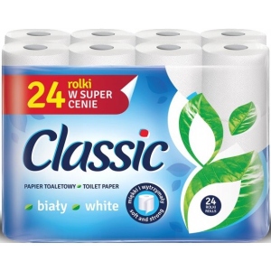 Туалетний папір Velvet Classic Белая 2 слоя 24 рулона 144 отрывов (5901478999238)