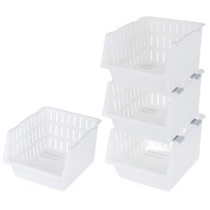 Набір корзин для зберігання VIOLET HOUSE 1021 Бамбук White 4 шт. 31x38x85 см