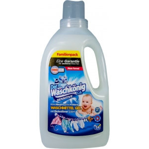 Гель для прання Waschkonig Sensitive 1625 мл (4260418930443)