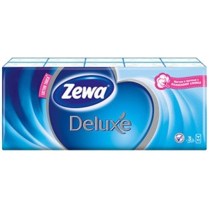 Хусточки паперові Zewa 3 шари, 10x10 шт. (9011111516145)