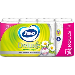 Туалетний папір Zewa Deluxe Camomile 3 слоя 16 рулонов (7322540201925)