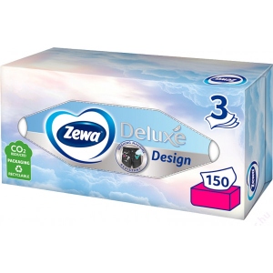 Серветки гігієнічні сухі Zewa Deluxe Design 3 шари 150 шт. (7322541685564)