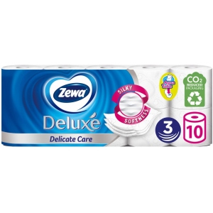 Туалетний папір Zewa 
Deluxe білий 3 шари 10 рулонів (7322541171746)