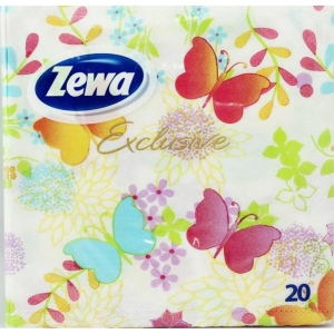 Серветки паперові Zewa Set Luxury 3-шарові метелики 20 шт (9011111135032)