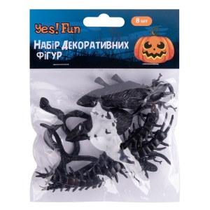 Декор Halloween YES! Fun Набір комах для розіграшу, 8 шт, пластик (974348)