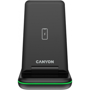 Зарядний пристрій Canyon WS-304 3 в 1 QI Black (CNS-WCS304B)