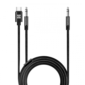 порівняти ціни на Перехідник Promate USB-C/3.5mm-3.5 мм AUX (Auxlink-cm.black)