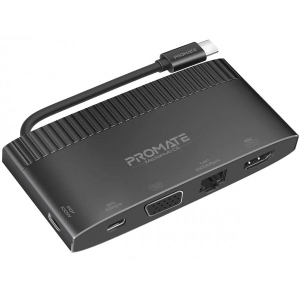 Хаб USB Promate Mediahub-c6 Black
