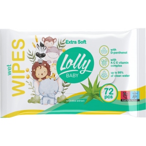Серветки вологі для дітей Lolly Extra Soft, 72 шт. (4820174981211)