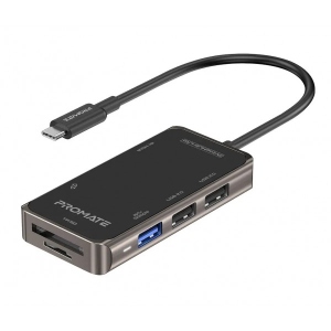 Хаб USB Promate Primehub-lite Grey